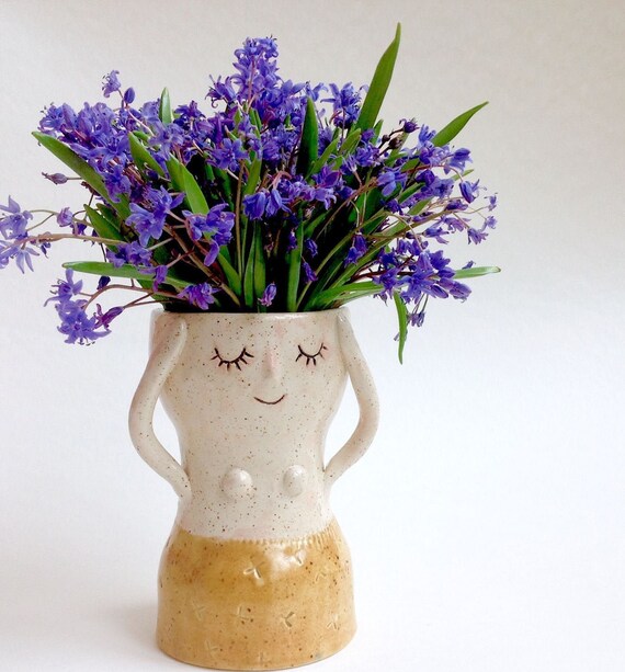Sculptural Vase Ceramic Vase Flower Vase Face Vase Woman Vase Etsy