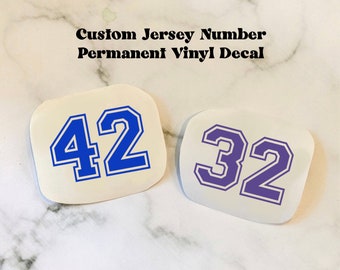 Sports number Decal, basketball number decal, baseball number decal, custom number decal, jersey number car decal, football number decal