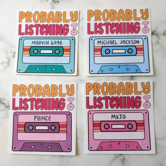 Custom cassette sticker, personalized cassette sticker, custom music sticker, gift for music lover, custom band sticker, custom song sticker