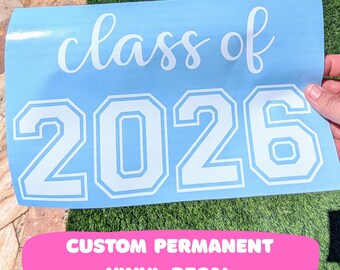 Class of 2026 car decal, Class of 2026, truck, college, water bottle decal, graduate decal, graduation gift, aesthetic, 2026 Stanley, 2025