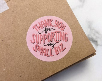 Thank you stickers, small business stickers, shipping supplies, packaging, small biz stickers, envelope seals, happy mail