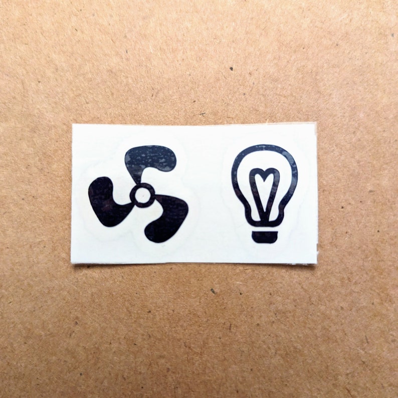Fan Switch Sticker Light Switch Decal, Fan Decal, Switch Plate Decal, Custom Home Decor ...