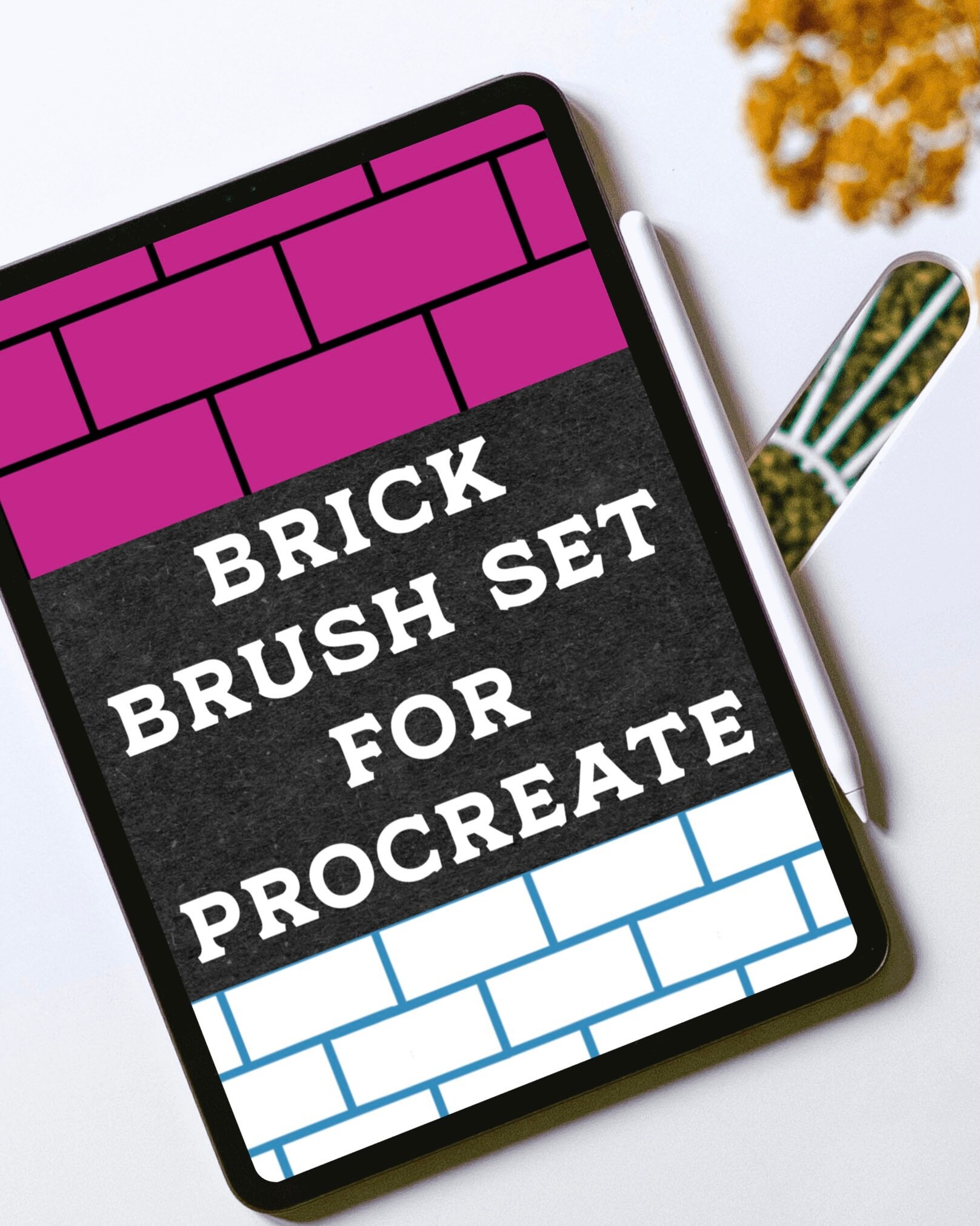 Brick Brush Set for Procreate Pattern Brush Digital Art Etsy