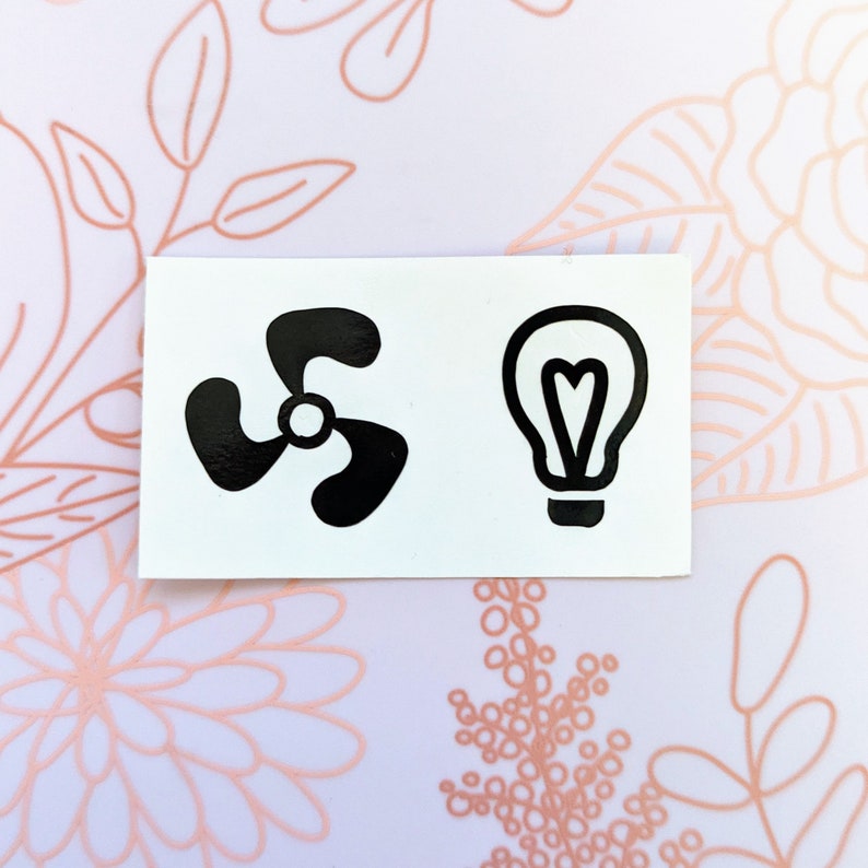 Fan Switch Sticker Light Switch Decal, Fan Decal, Switch Plate Decal, Custom Home Decor ...