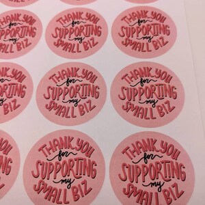 Thank you stickers, small business stickers, shipping supplies, packaging, small biz stickers, envelope seals, happy mail image 2