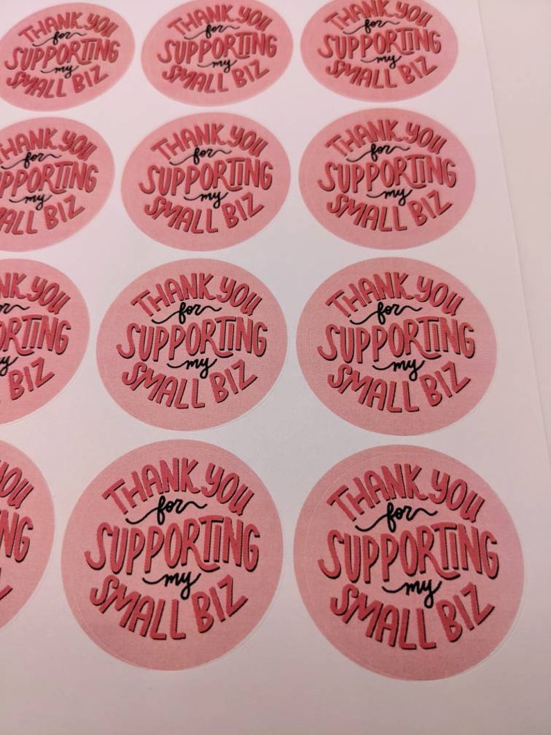 Thank you stickers, small business stickers, shipping supplies, packaging, small biz stickers, envelope seals, happy mail image 2