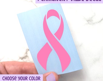 Awareness ribbon decal, car decal, Awareness ribbon sticker, pink ribbon, cancer ribbon, breast cancer awareness, laptop sticker,  tumbler