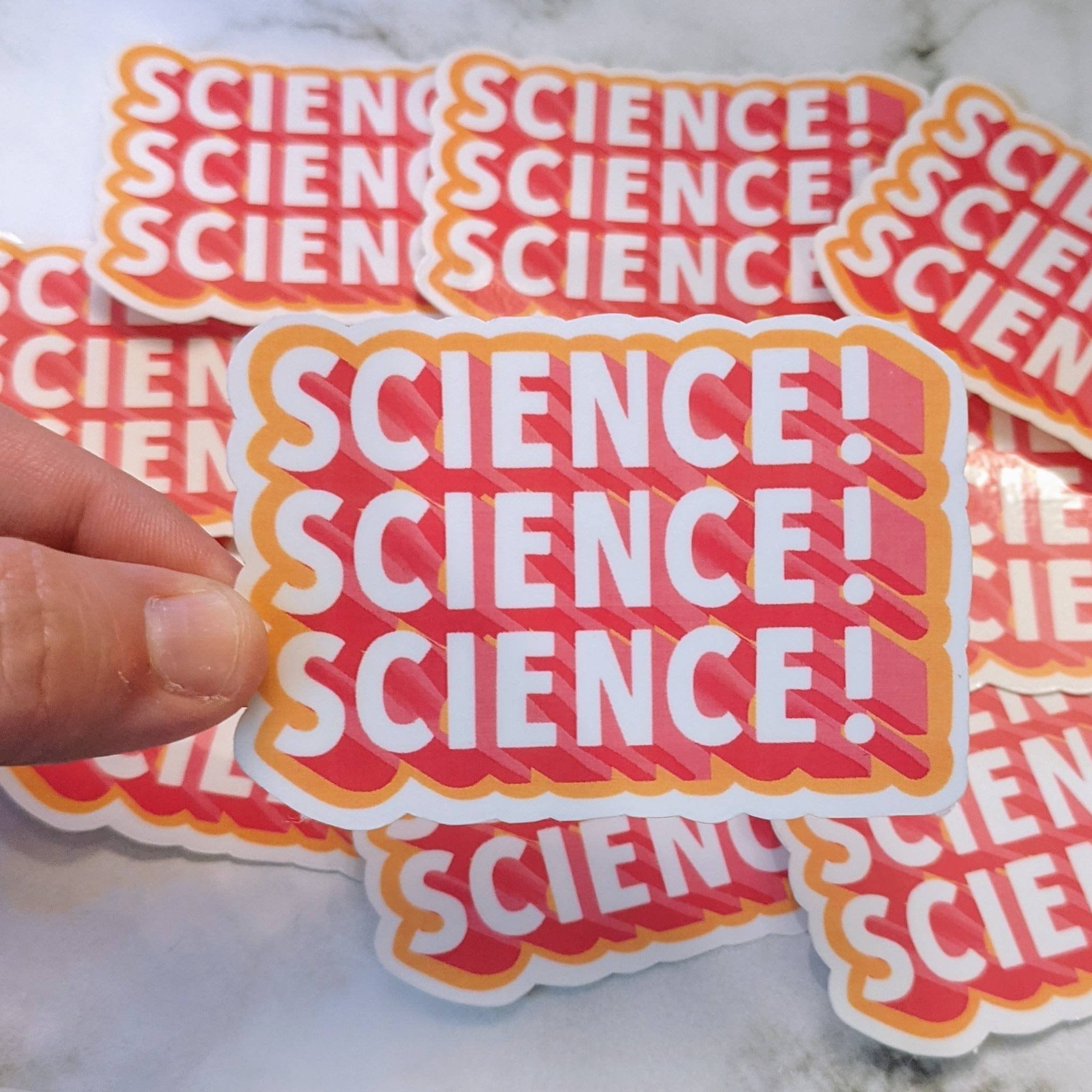 Science Red Sticker Science Sticker, Trust Science Sticker, in Science We Trust Sticker ...