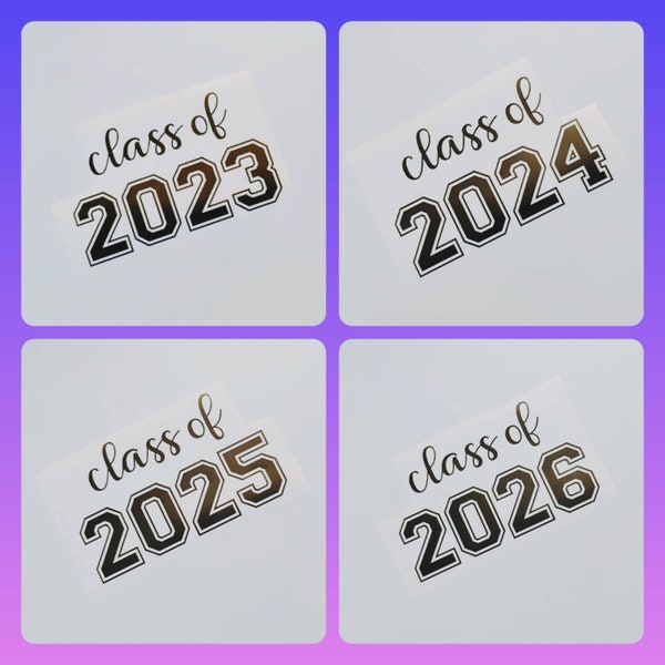 Class of 2024 car decal, Class of 2025 car decal, Class of 2026 car decal, high school decal , college decal, Class of 2036 car decal