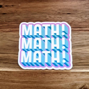 数学ステッカー、防水、数学教師へのギフト、STEMステッカー、数学ギフト、STEAM、エンジニア、教師ステッカー、タンブラーステッカー