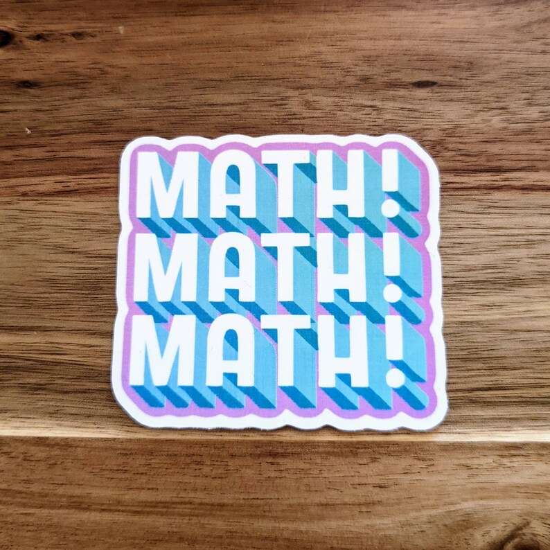 Math sticker, waterproof, math teacher gift, STEM sticker, math gift, STEAM, engineer, teacher sticker, tumbler sticker image 1