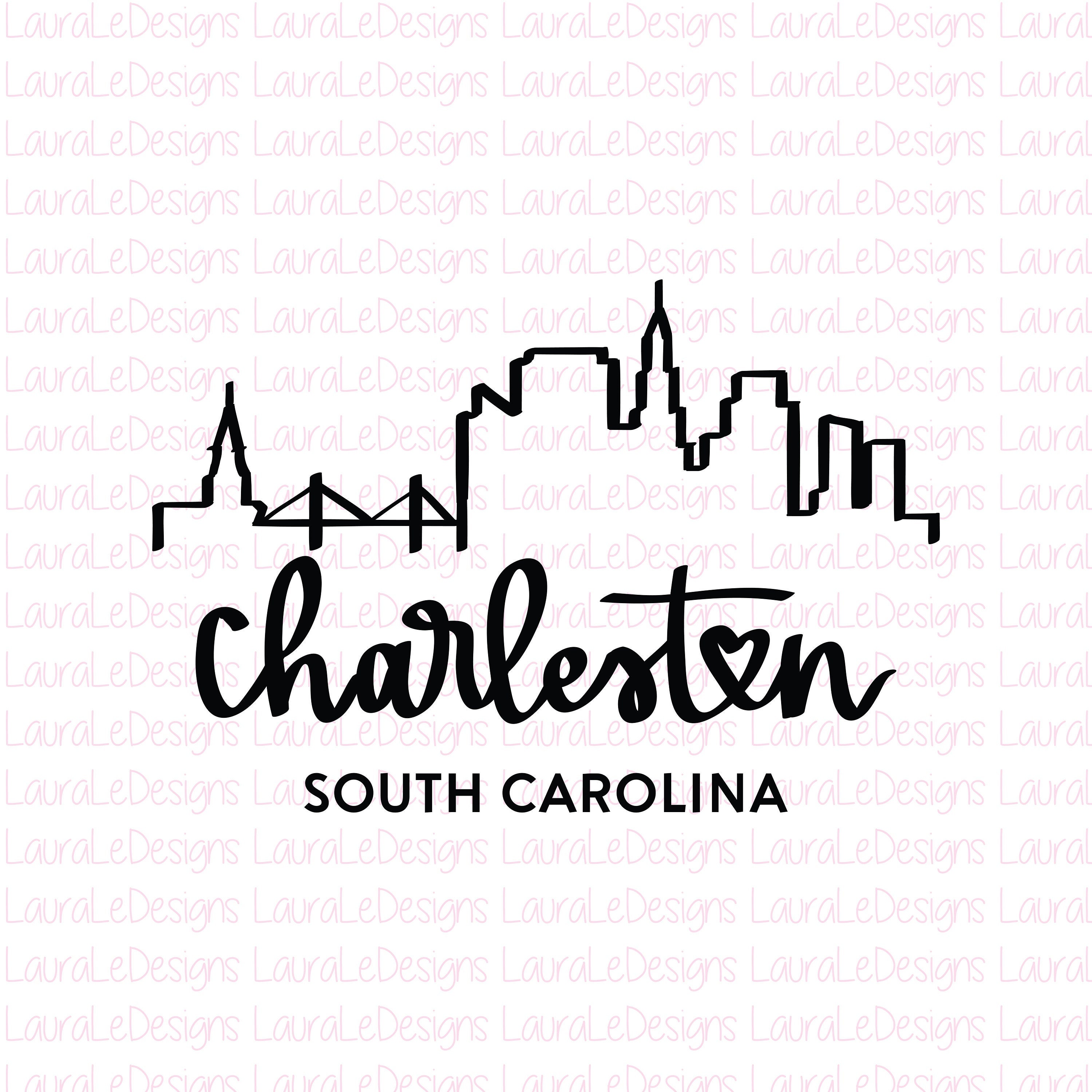 Charleston SC Skyline SVG File Digital Download Etsy