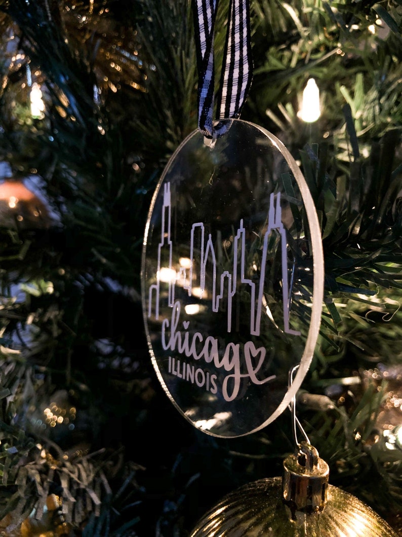 Chicago Skyline Christmas Ornament 