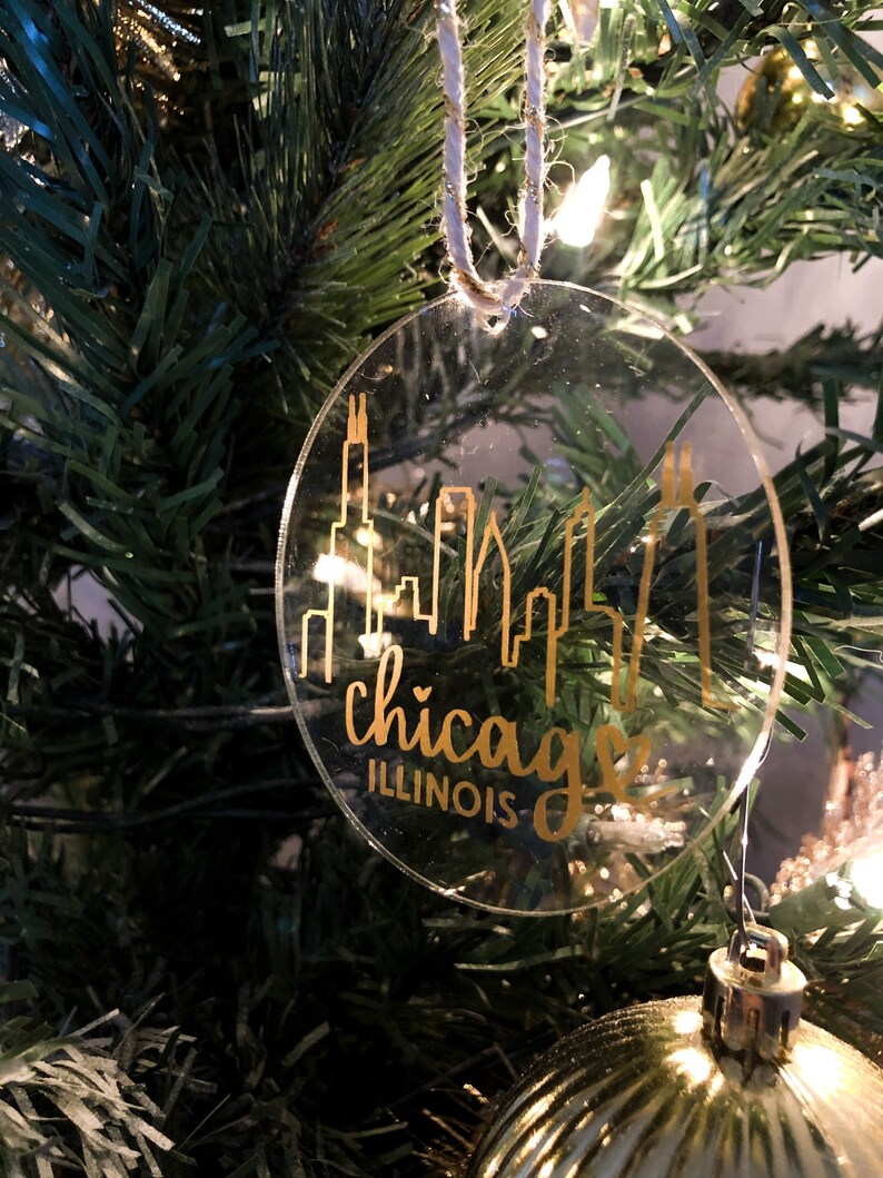 Chicago Skyline Christmas Ornament 