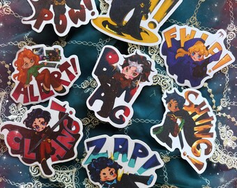 Batfam Action Effect Robin Batgirls Glitter Stickers