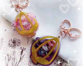 Madoka Magica Soul Gem Double-Sided Acrylic Charms and Sticker Sheet
