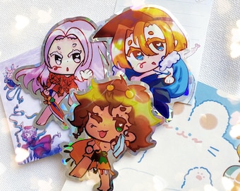 Fire Emblem FE3H Blazing Blade Edelgard Roy Lilina Lysithea Stickers and Sticker Sheet