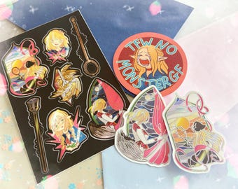 Farcille Dungeon Meshi Falin Marcille Foil Yuri Glitter Stickers