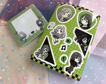 TGSWIIWAGAA Green Yuri Mitsuaya Sticker Notepad Phone Charms