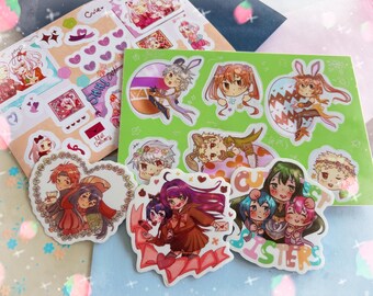 Fire Emblem FE3H Blazing Blade Edelgard Roy Lilina Lysithea Stickers and Sticker Sheet