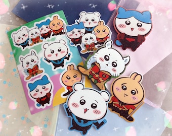 Batfam Chiikawa Robins Kawaii Stickers and Sticker Sheet