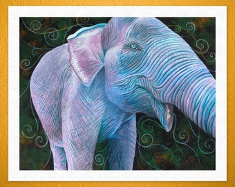Giclée fine art print on canvas – Elephant – 50x40cm