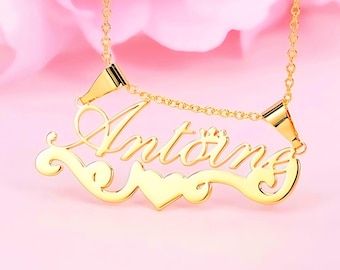 Custom Name Necklace, Stainless Steel Personalized Jewelry