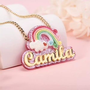 Custom acrylic necklace best sale