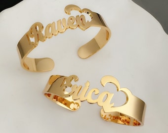 Custom Name Bracelet, Bangle Cuff Bracelet, Baby Name Bracelet, Nameplate Bracelet, Bracelet with Name, Personalized Bracelets For Women
