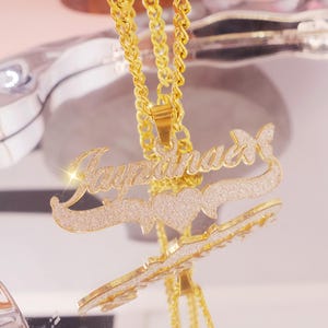 Bling Name Necklace,Custom Name Necklace,Cuban Chain Necklace,Kids Name Necklace,Gold Name Necklace,Name Necklace,Necklace For Women Kids