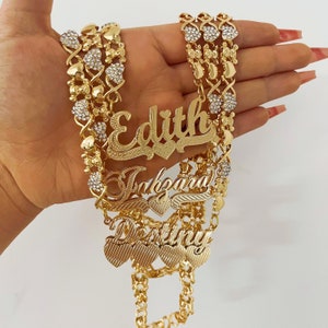 Teddy Bär Kette Namen Halskette, Namen Halskette, Benutzerdefinierte Name Halskette, Gold gefüllte Namen Halskette, personalisierte Halskette Frauen Kinder