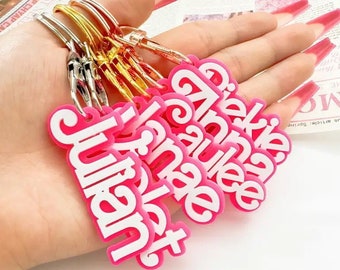 Personalisierte Acryl Name Schlüsselbund, Custom Tag