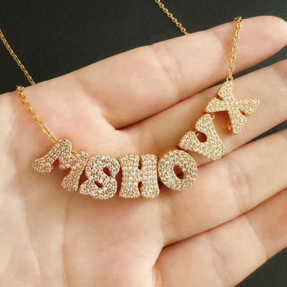 Custom bubble name chain new arrivals