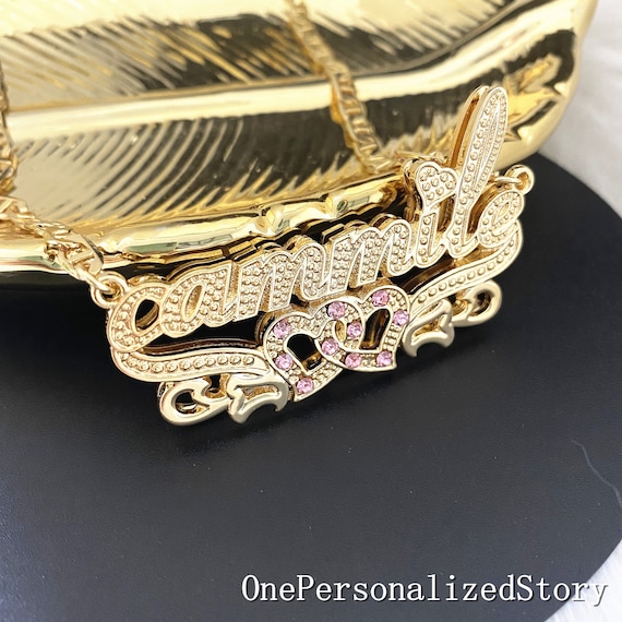 Double plated gold name necklace deals