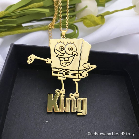 Custom Spongebob Necklace cartoon Character Name Necklaces