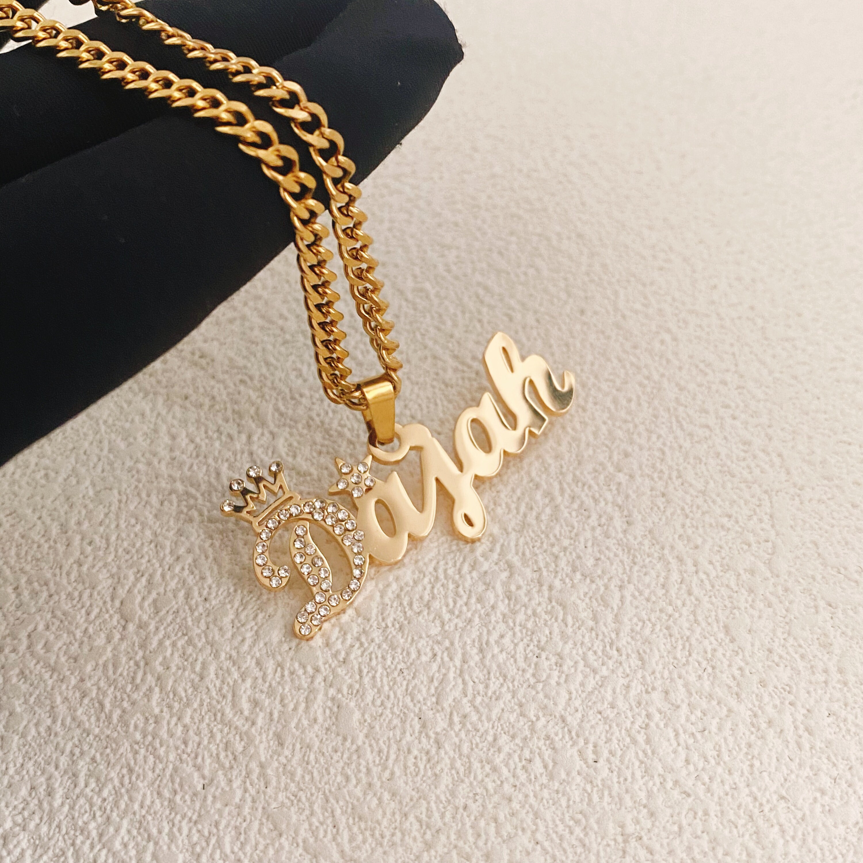 18K Yellow Gold Diamond Baby Bracelet - Crown Charm - 2332302