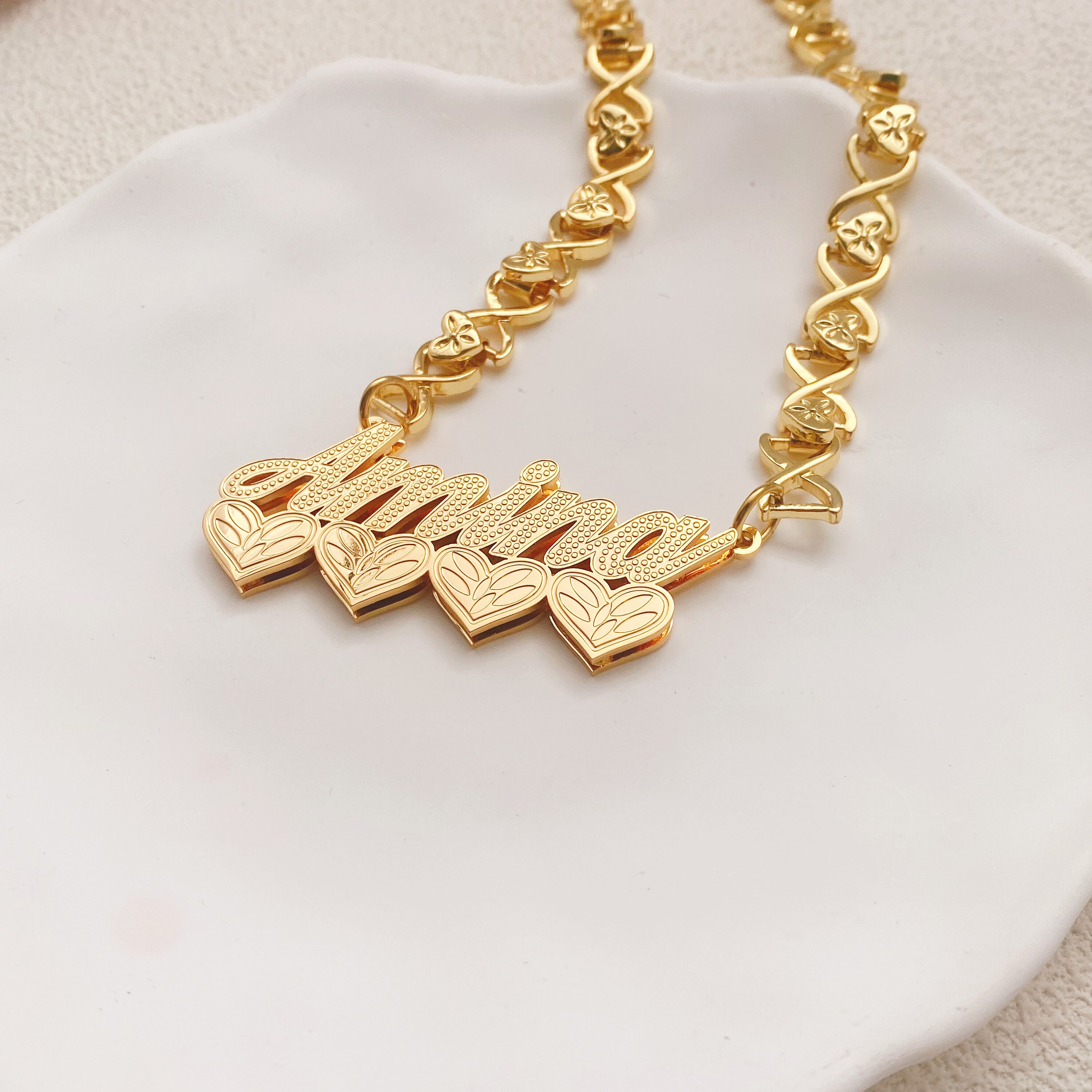 Custom XO Chain Necklace,name XO Necklace,nameplate Necklace,double ...