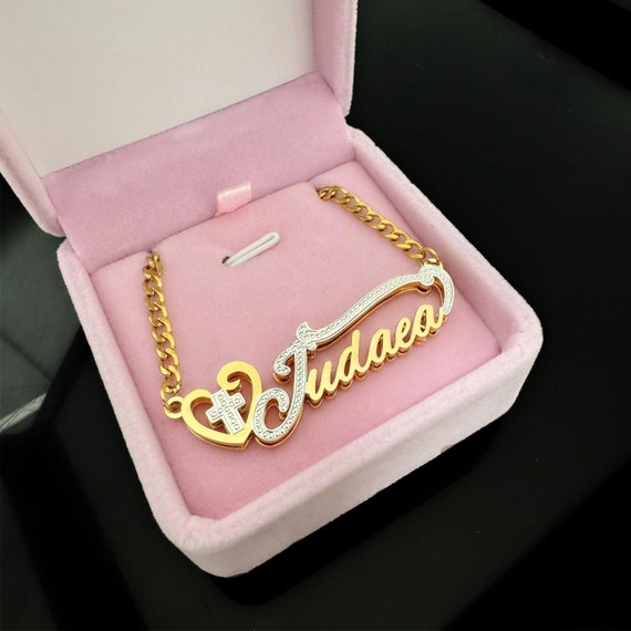 Double plated name necklace cheap deals