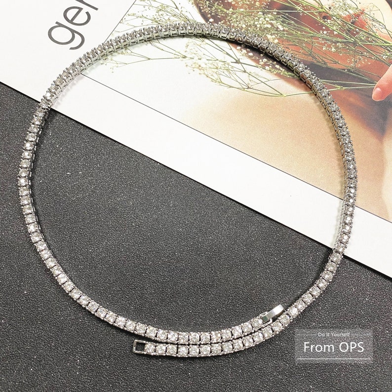 Iced Out DiamantTennisKette Halskette Herren Schmuck CZ Etsy