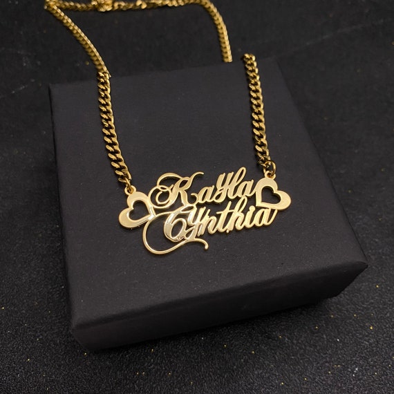 Personalized double hotsell name necklace