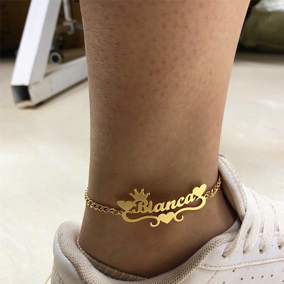 Anklet with sales custom name
