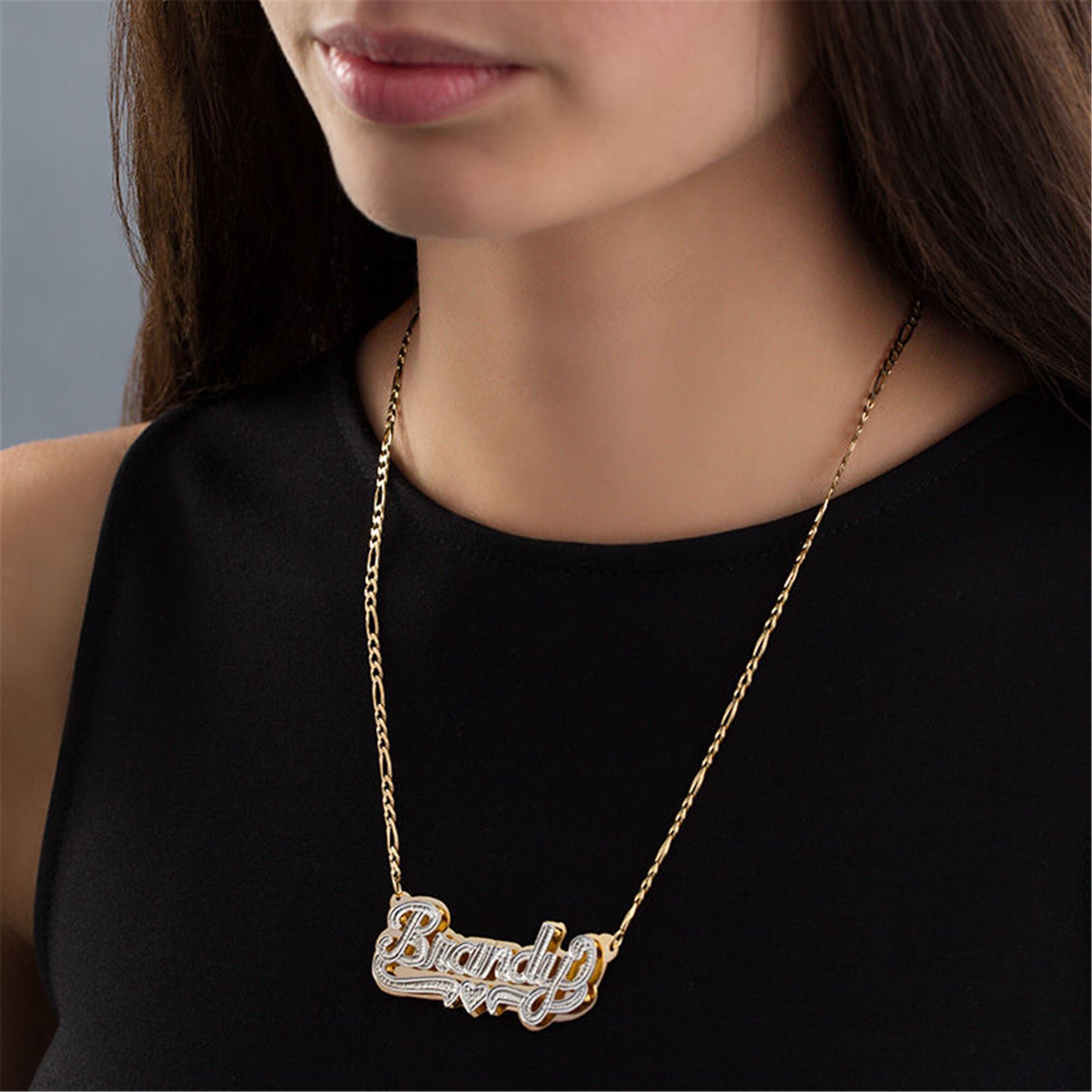 Name Plate Necklace Personalized 3D 