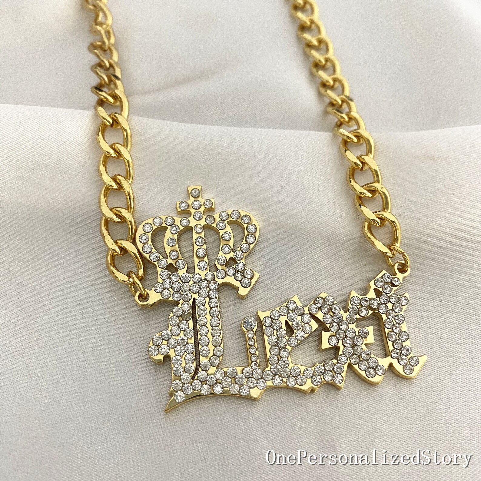 bling name necklace