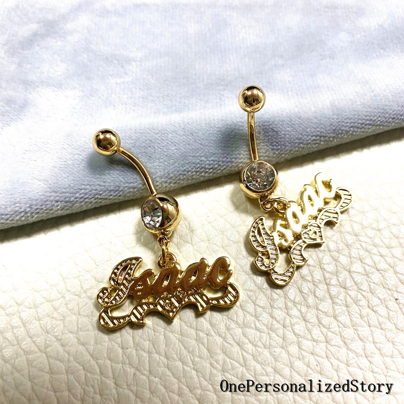 Custom Belly Button Ringsname Navel Belly Ringbelly Ring Etsy