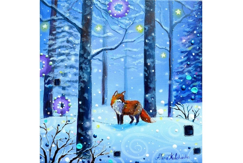 fox original painting forest art fox animals painting Magic forest Fox wall art wild animals art fairytale illustration, winter landscape - .br fox original painting forest art fox animals painting Magic forest Fox wall art wild animals art fairytale illustration, winter landscape - .br