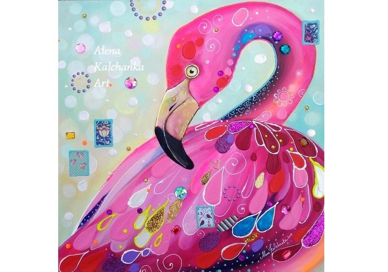flamingo original painting. painting of Flemish art, animals painted bird walle deco, gift flamingo idea pink flamingo. pink home decoration - .br flamingo original painting. painting of Flemish art, animals painted bird walle deco, gift flamingo idea pink flamingo. pink home decoration - .br