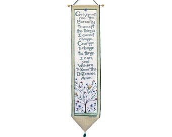 Serenity Prayer-9X41 Woven Tapestry Bell Pull