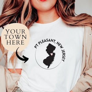 Gepersonaliseerde PT Aangename New Jersey Shirts, Vintage Design, Aangepaste Staat Kaart, Staat Trots, Hometown, Souvenir, Cadeau voor vriend