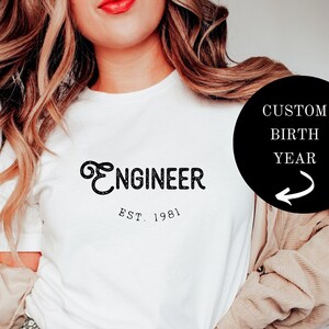 Personalized Engineer Shirt, Engineer Graduate, Future Engineer, Vintage Design, Thanksgiving Gift, Gift For Engineer