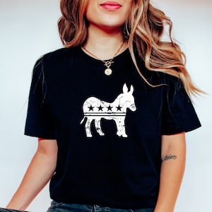 Camisa de burro democrata vintage, política, democrata, liberal, camiseta gráfica, presente